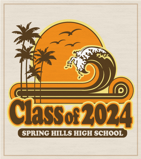 Class of 2024 Retro Surf T-shirt