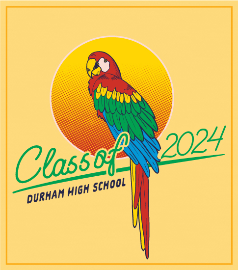 Class of 2024 T-shirt Parrot Sunset