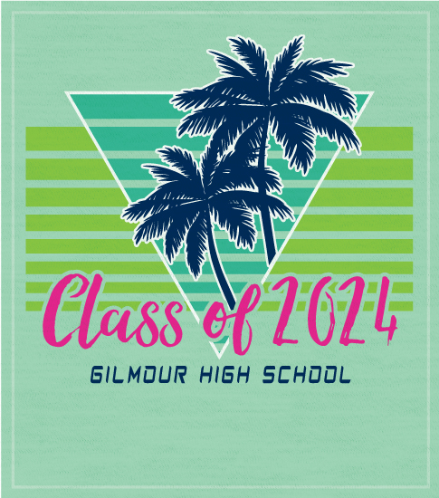 Class of 2024 Retro Palms T-shirt
