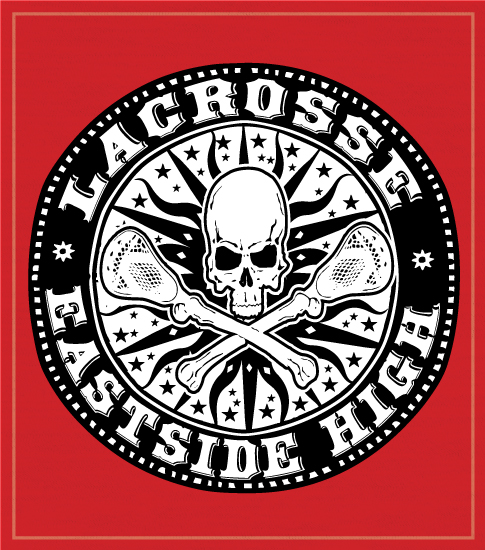 Lacrosse T-shirt Skull and Crossed Sticks