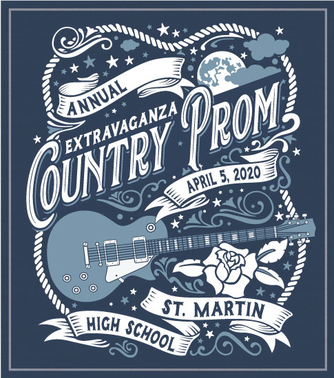 Country Guitar Prom T-shirt