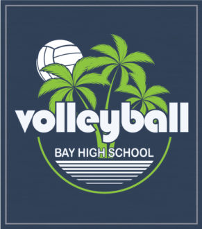8712 Volleyball T-shirt Palm Trees | High School Shirts