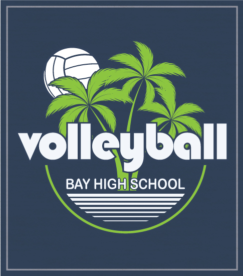 Volleyball T-shirt Palm Trees