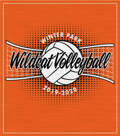 8715 Volleyball T-shirt with Net and Ball | High School Shirts