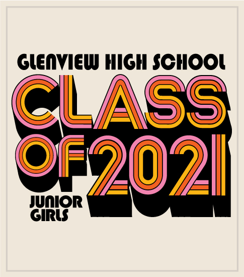 Class of 2021 Shirt Throwback Font