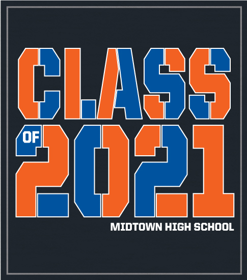 Class of 2021 T-Shirt Color Stencil