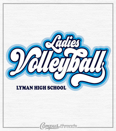 Ladies Volleyball Retro Team T-shirt