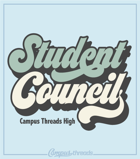 Student Council Shirt Retro Script