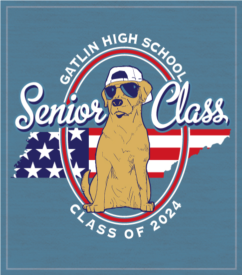 Senior Class Shirt Patriotic Dog