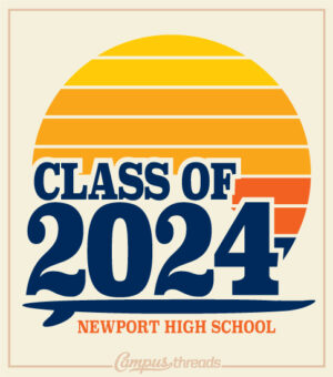 Retro Sunset Surf T-shirt Class 2024