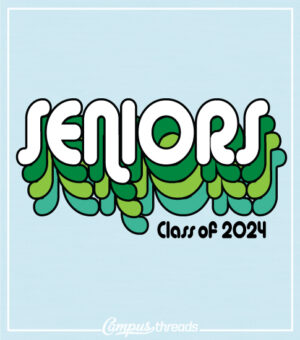 Senior Class Shirt Retro Bubble Font