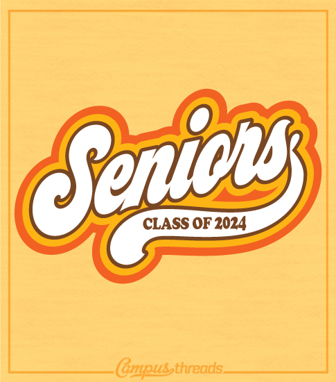Senior Class T-shirt Retro Script