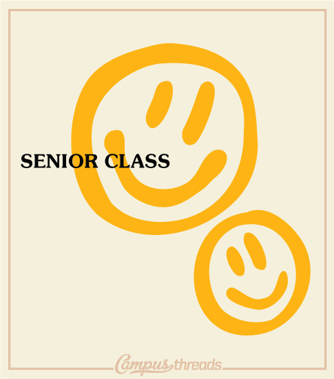 Senior Class Shirt Smiley Faces