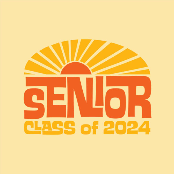 Senior Class of 2024 Retro Surfer Shirt Design